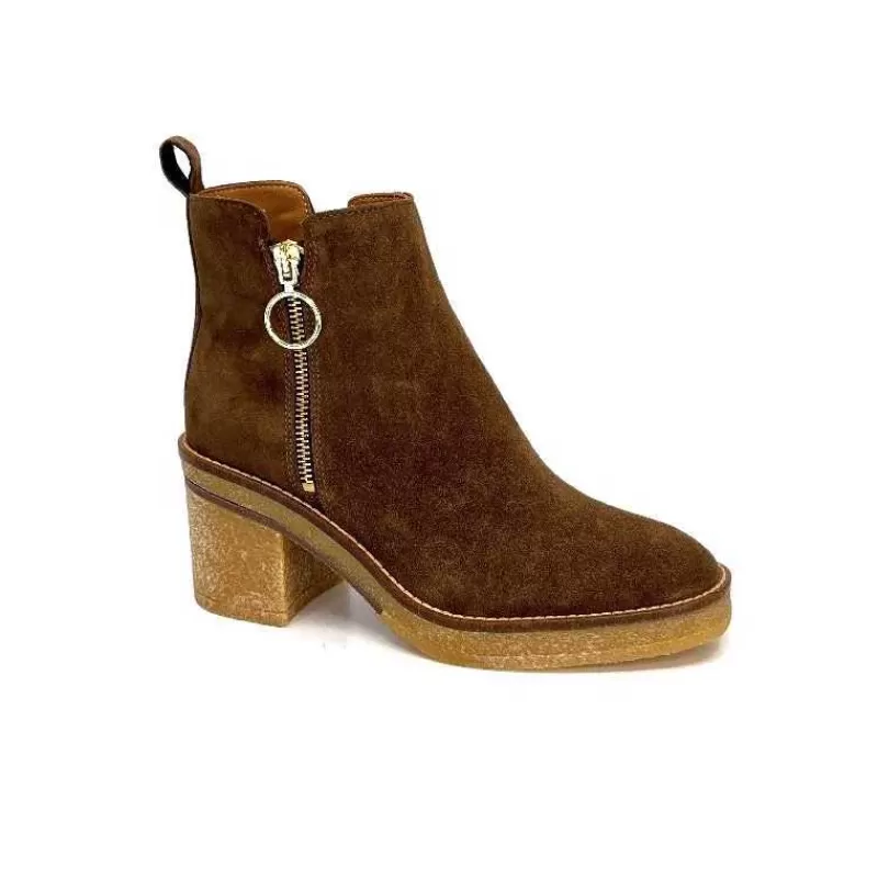 Alpe 26791146 Daim Castagna-Femme Bottines