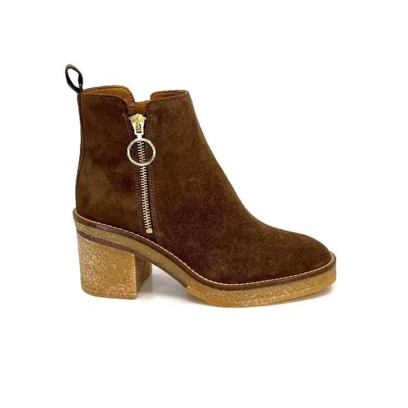 Alpe 26791146 Daim Castagna-Femme Bottines