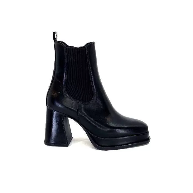 Alpe 27511705 Cuir Noir-Femme Bottines