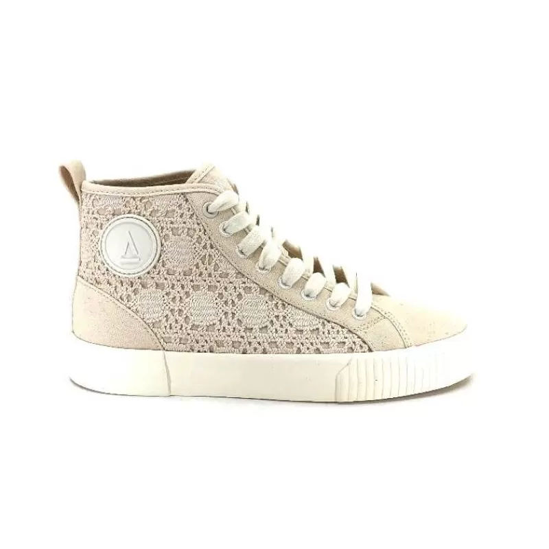 Armistice Foxy Mide Lace Textile Beige-Femme Baskets