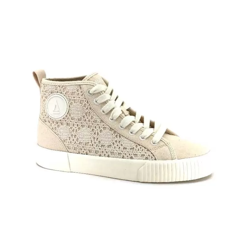 Armistice Foxy Mide Lace Textile Beige-Femme Baskets