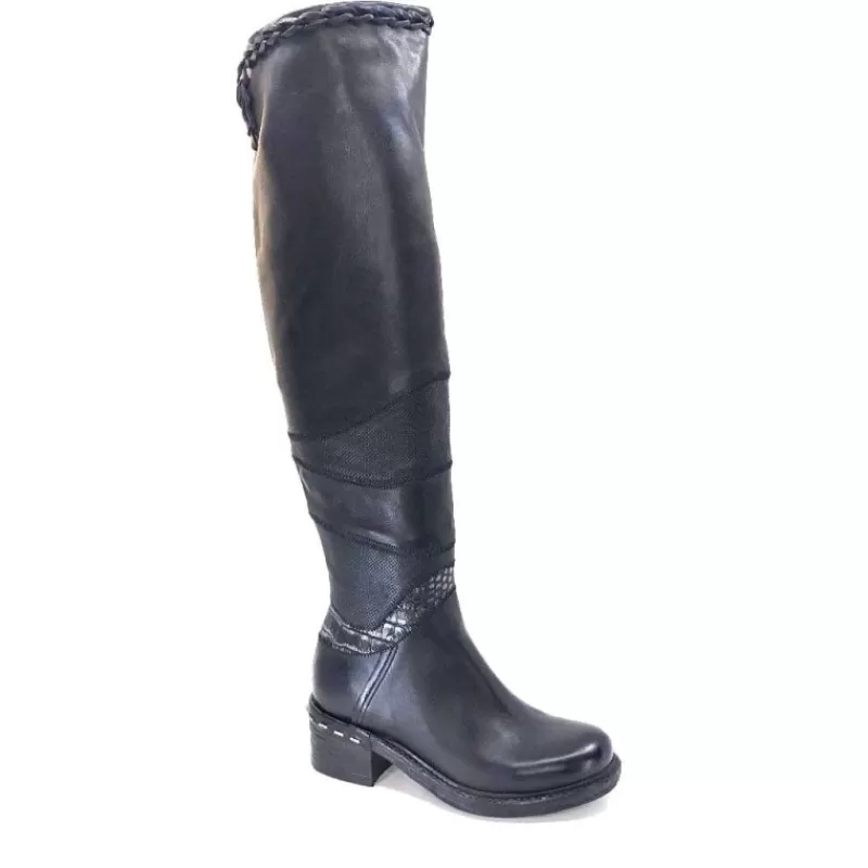 AS 98 As98 A52301 Cuir Noir-Femme Bottes