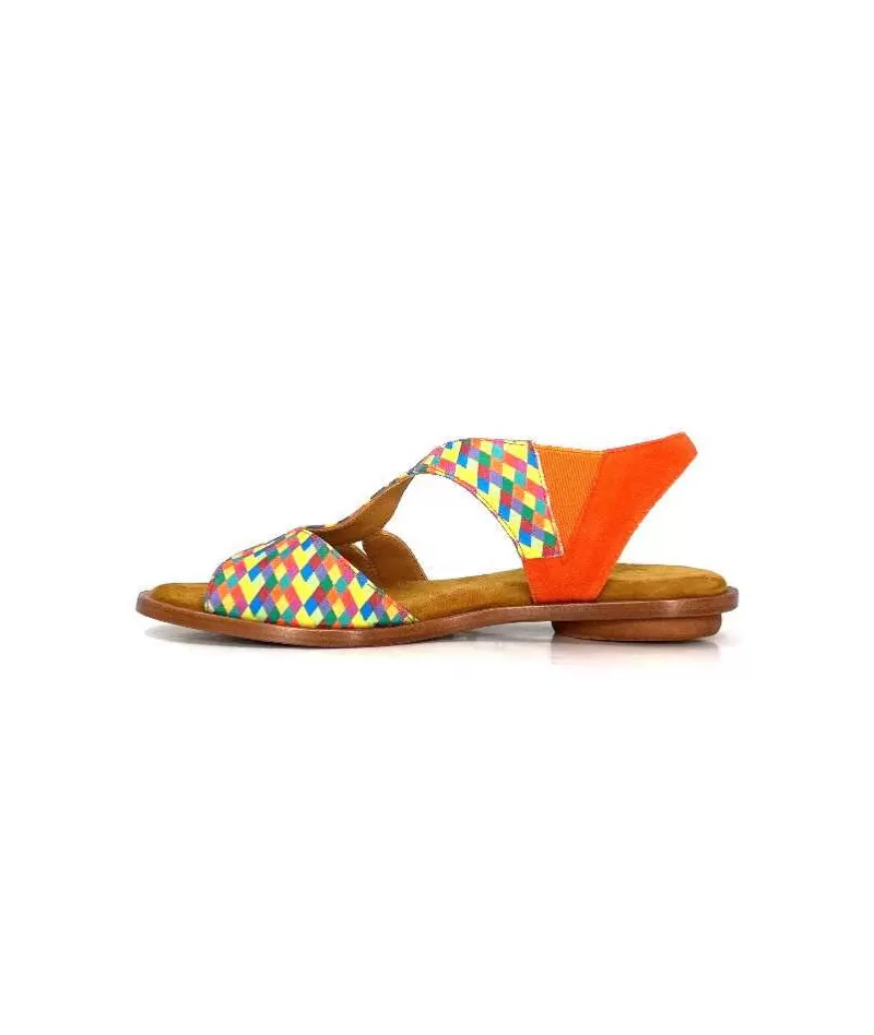 Audley 22300 Daim Textile Multicolore-Femme Sandales