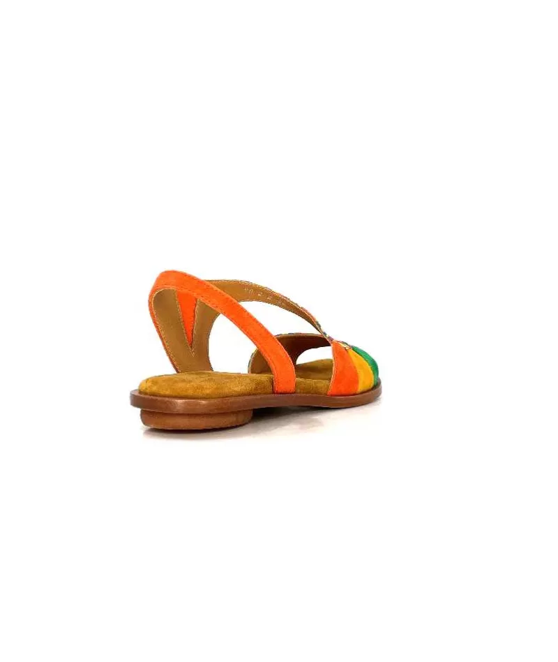 Audley 22300 Daim Textile Multicolore-Femme Sandales