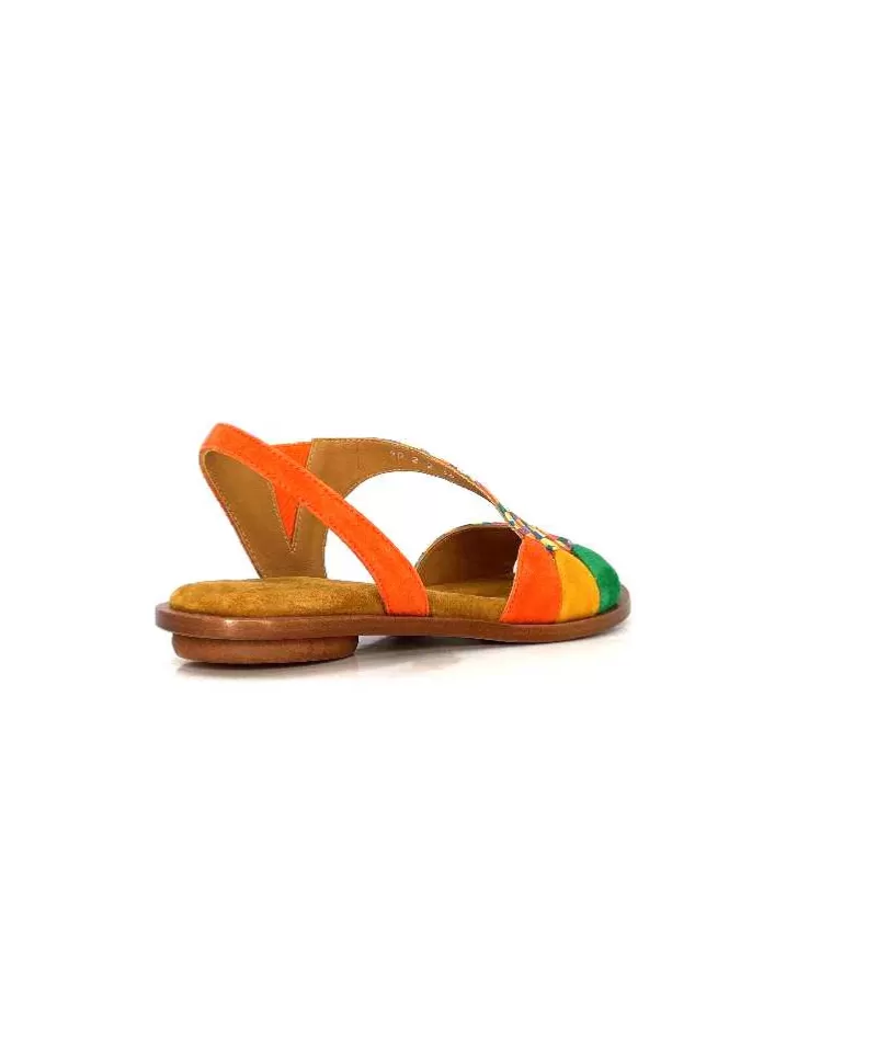Audley 22300 Daim Textile Multicolore-Femme Sandales