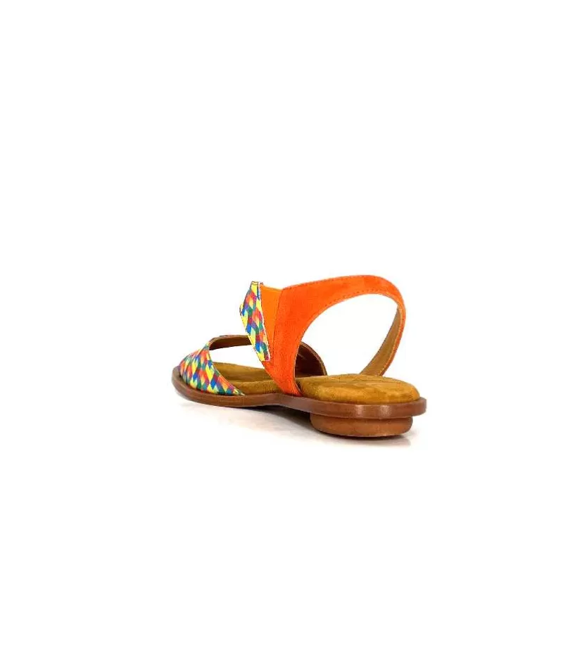 Audley 22300 Daim Textile Multicolore-Femme Sandales
