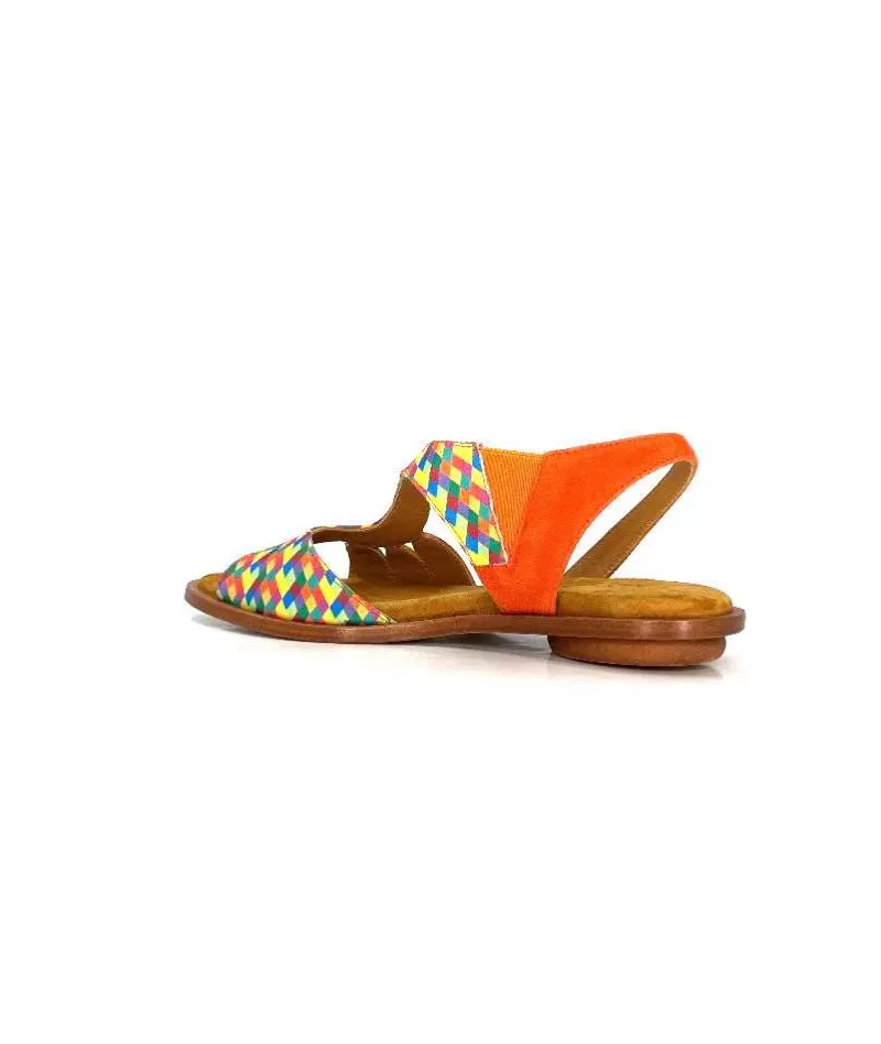 Audley 22300 Daim Textile Multicolore-Femme Sandales