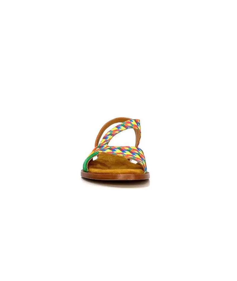 Audley 22300 Daim Textile Multicolore-Femme Sandales