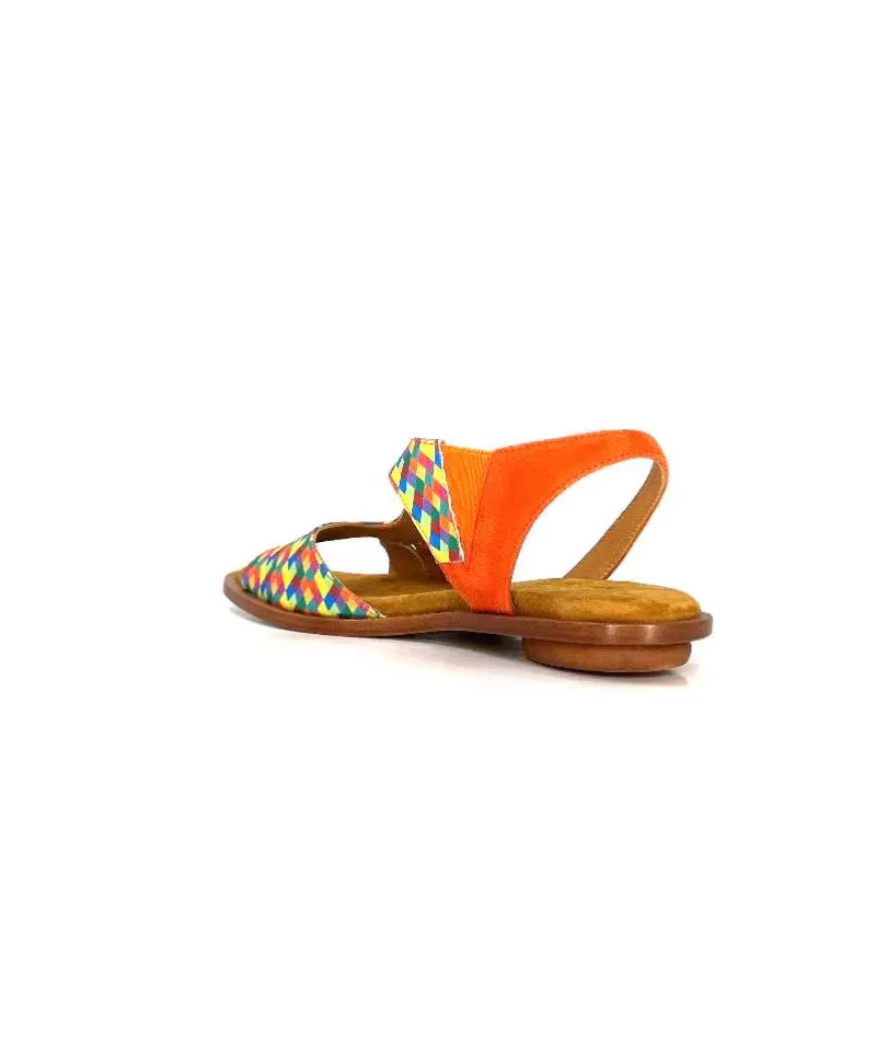 Audley 22300 Daim Textile Multicolore-Femme Sandales