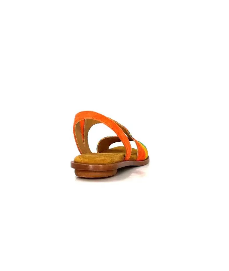 Audley 22300 Daim Textile Multicolore-Femme Sandales