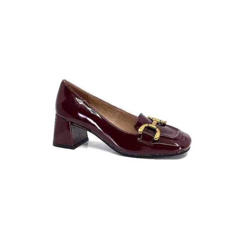 bibi lou 573 Cuir Vernis Bordeaux-Femme Escarpins