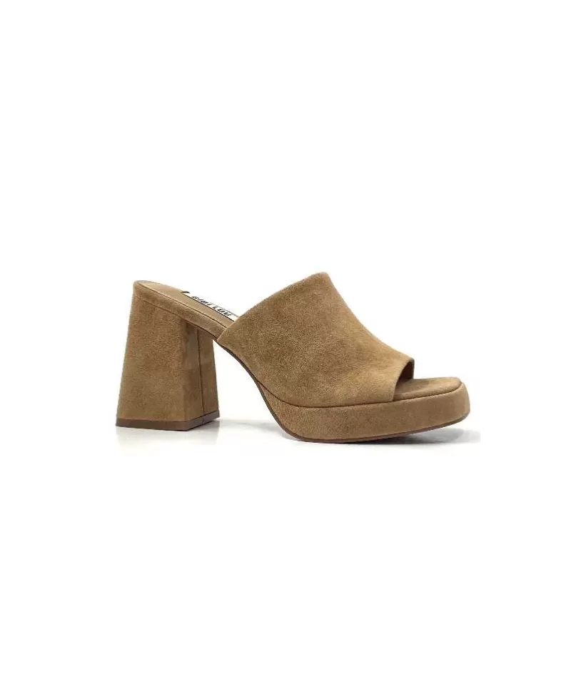 bibi lou 621 Daim Camel-Femme Mules