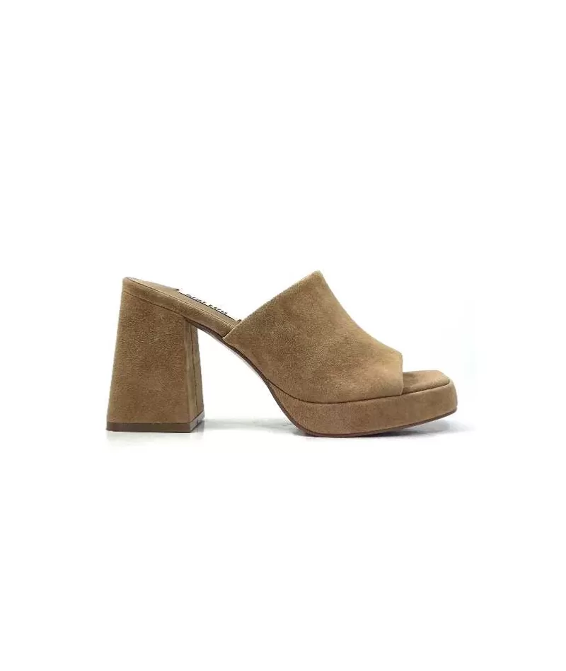 bibi lou 621 Daim Camel-Femme Mules