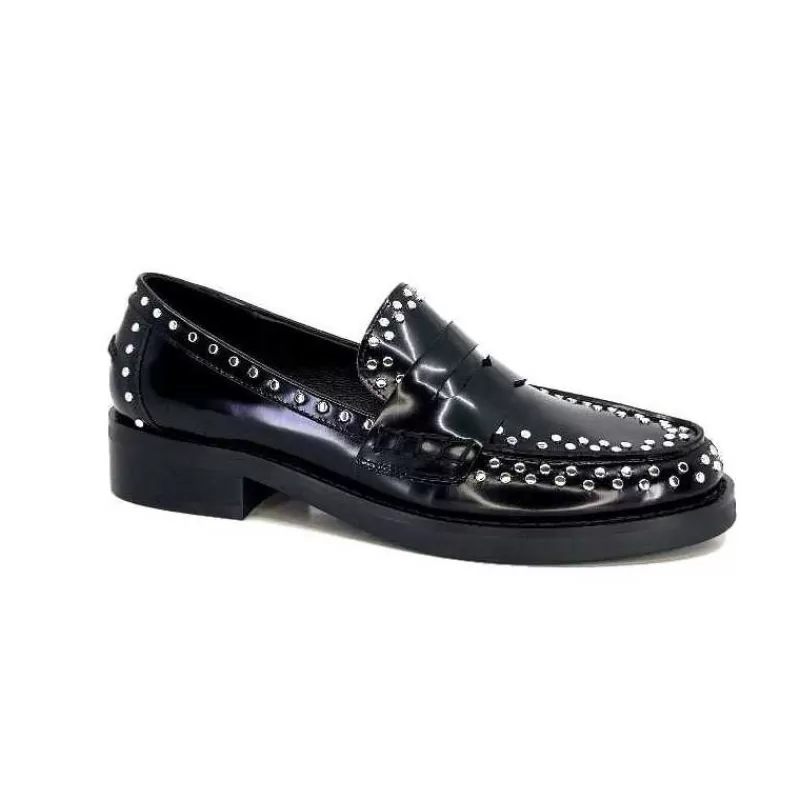 bibi lou 755 Z 16 Vk Cuir Noir-Femme Mocassins