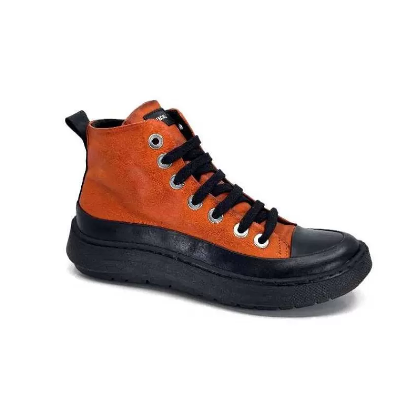 Chacal 6555 Cuir Orange-Femme Baskets