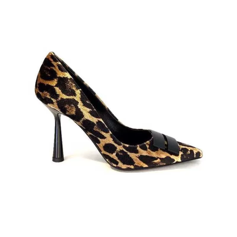 chantal 2123 Velours Imprimes Pantera-Femme Escarpins