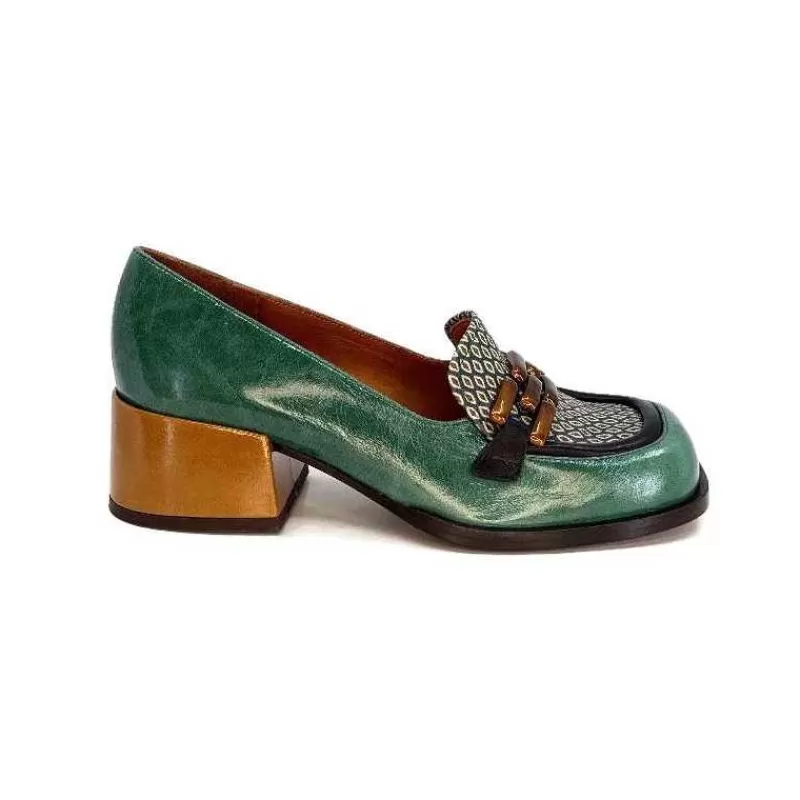 Chie Mihara Bydu Cuir Vert-Femme Mocassins