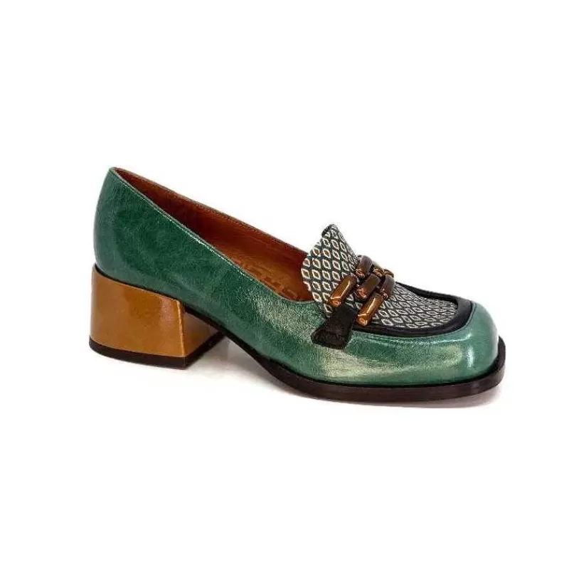 Chie Mihara Bydu Cuir Vert-Femme Mocassins