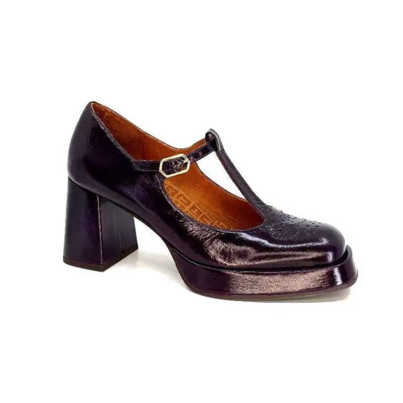 Chie Mihara Kaime Cuir Vernis Grape-Femme Escarpins