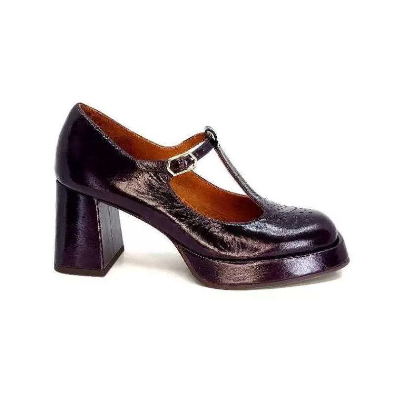 Chie Mihara Kaime Cuir Vernis Grape-Femme Escarpins