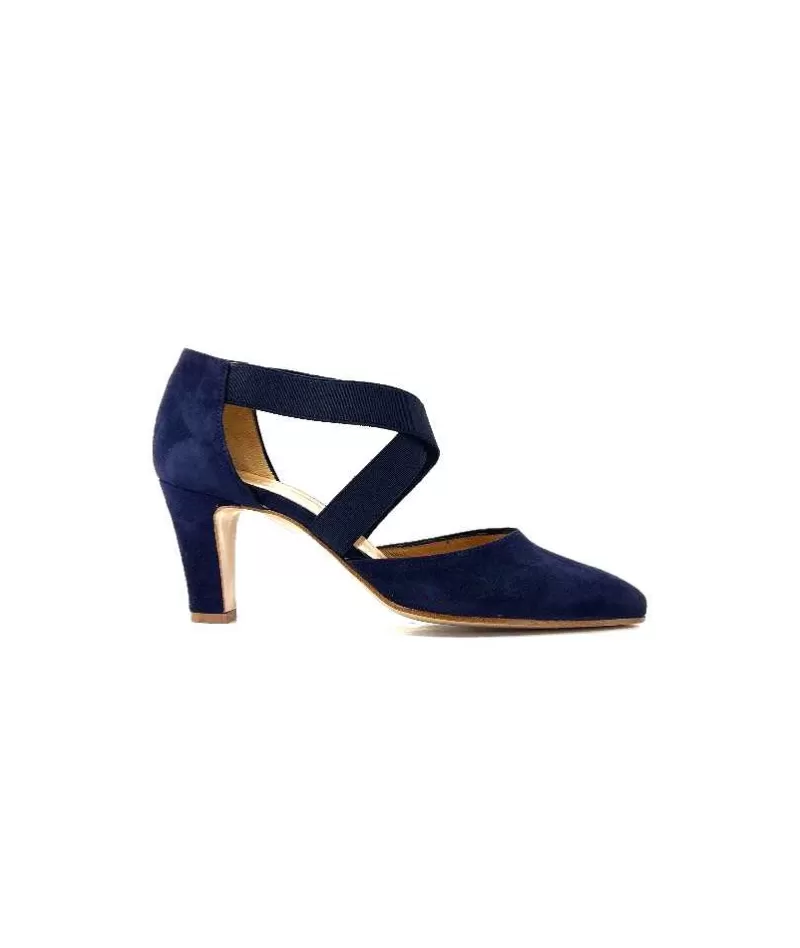 cristian daniel 0348 Daim Bleu Marine-Femme Escarpins