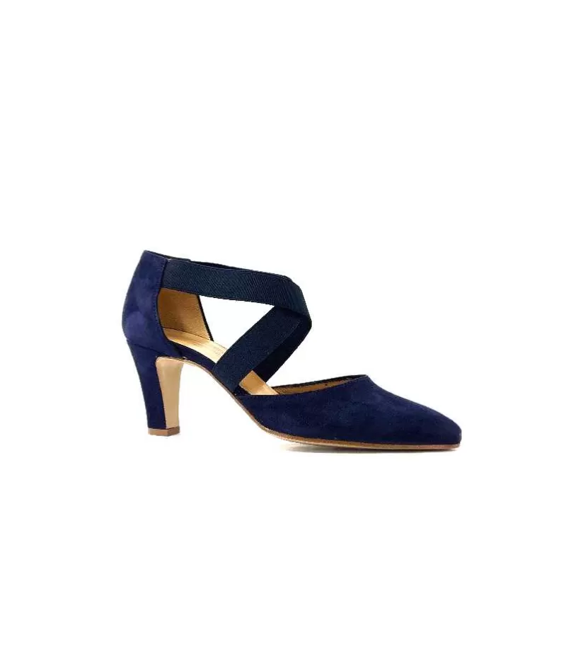 cristian daniel 0348 Daim Bleu Marine-Femme Escarpins