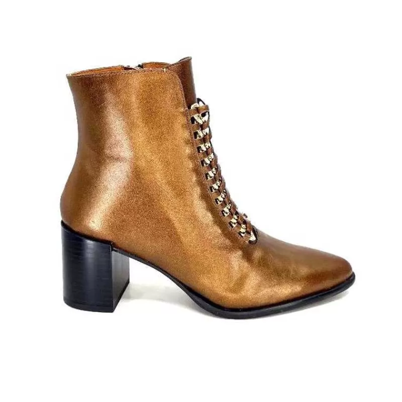 Dansi 6104 Cuir Bronze-Femme Bottines