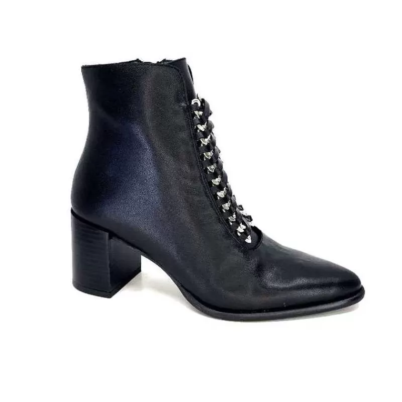 Dansi 6104 Cuir Noir-Femme Bottines