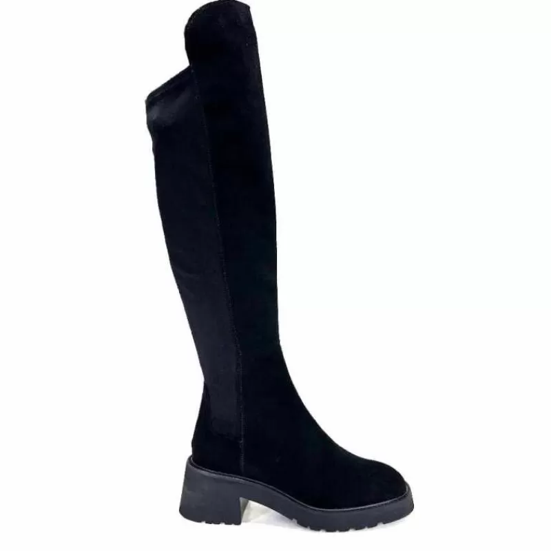 Donna Carolina 50.299.076.001 Daim Noir-Femme Bottes