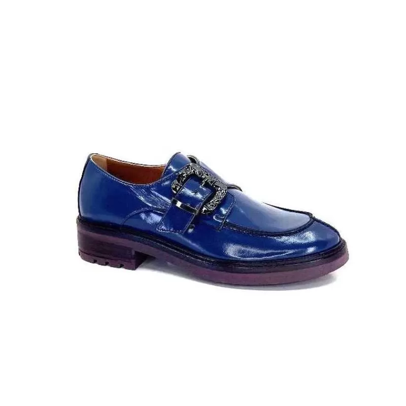 Donna Carolina 50.912.012 Cuir Spazzolato Bleu-Femme Mocassins