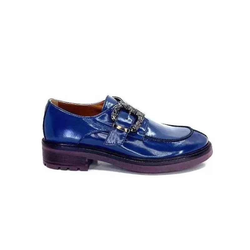 Donna Carolina 50.912.012 Cuir Spazzolato Bleu-Femme Mocassins