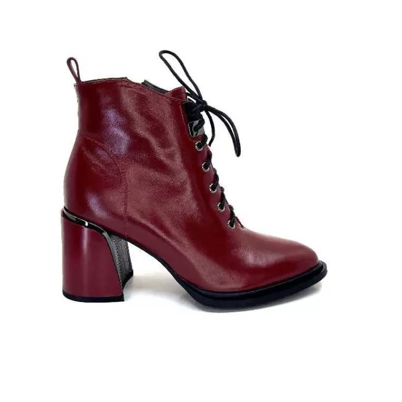 Elue Par Nous Paliki Cuir Rouge-Femme Bottines