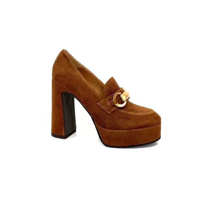 chantal Escarpins 2194 Daim Marron-Femme Escarpins