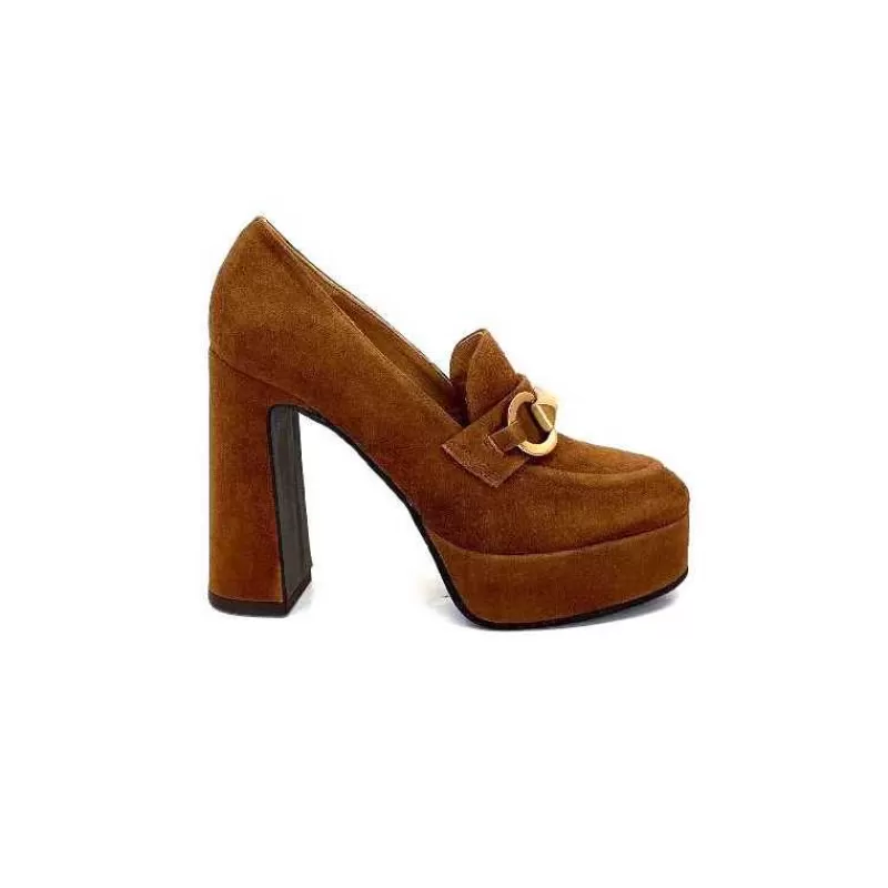 chantal Escarpins 2194 Daim Marron-Femme Escarpins