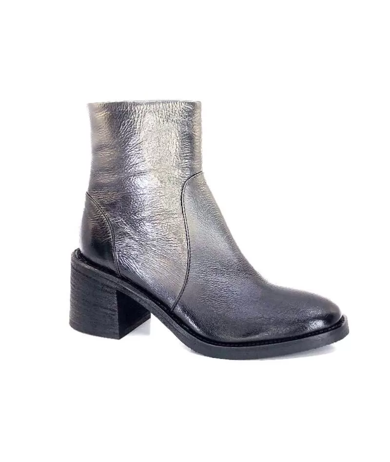 Fru.it 7740 Cuir Metal Antracite-Femme Bottines