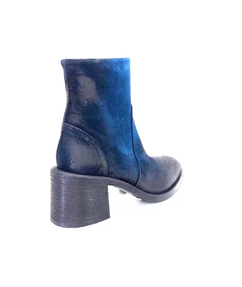 Fru.it 7740 Daim Vintage Bleu Petrole-Femme Bottines