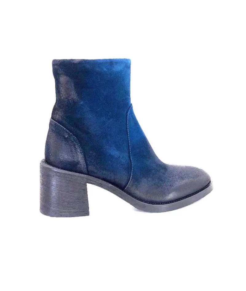 Fru.it 7740 Daim Vintage Bleu Petrole-Femme Bottines