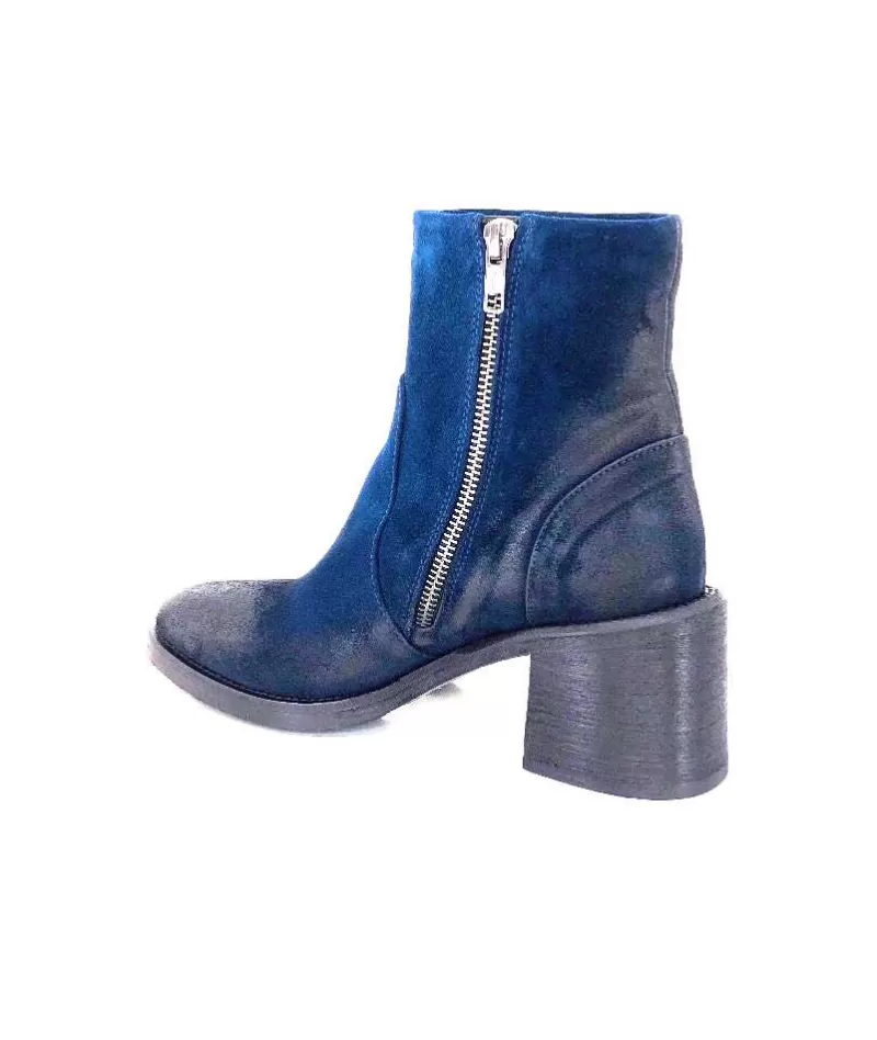 Fru.it 7740 Daim Vintage Bleu Petrole-Femme Bottines