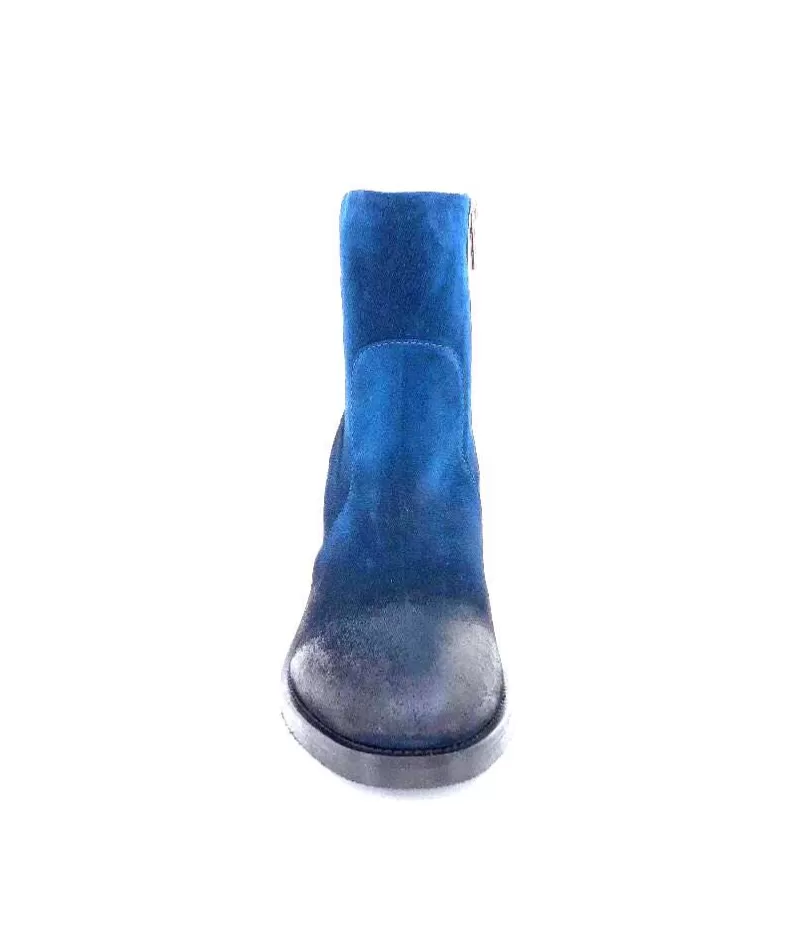 Fru.it 7740 Daim Vintage Bleu Petrole-Femme Bottines