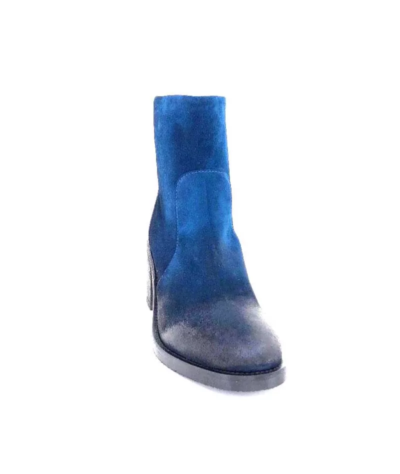 Fru.it 7740 Daim Vintage Bleu Petrole-Femme Bottines