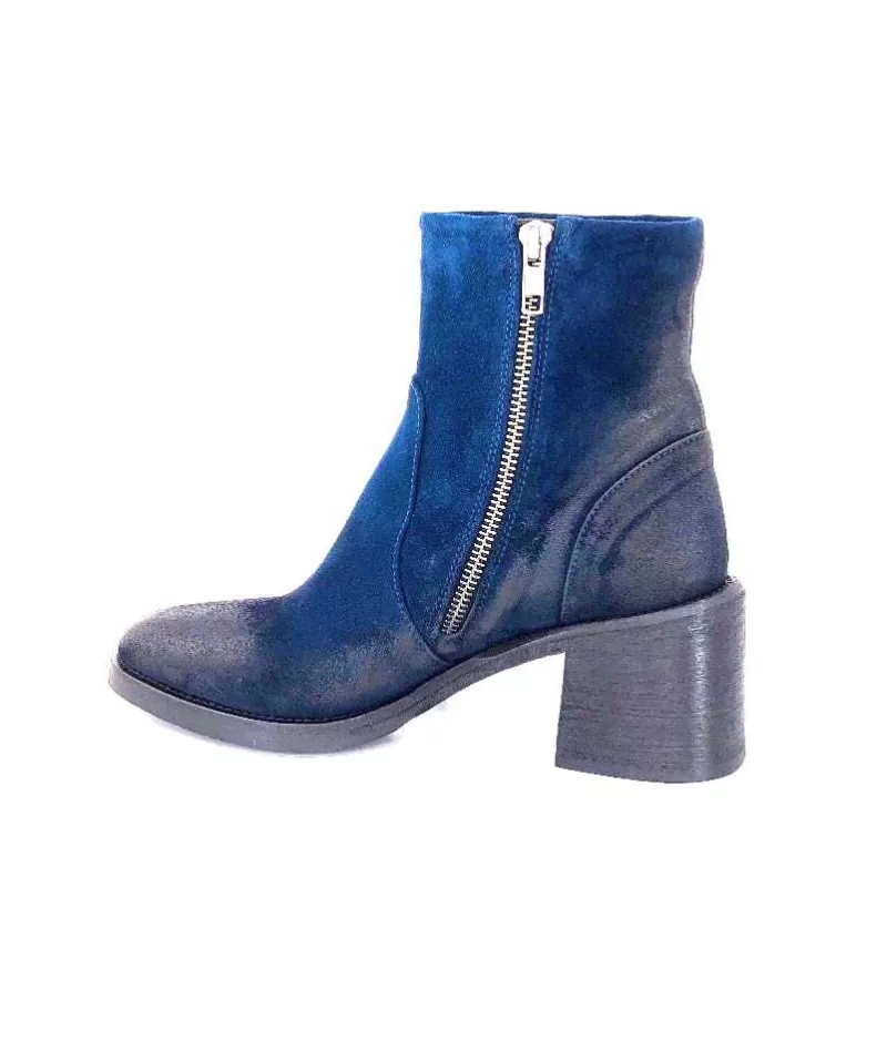 Fru.it 7740 Daim Vintage Bleu Petrole-Femme Bottines