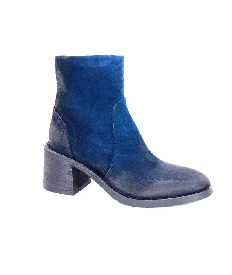 Fru.it 7740 Daim Vintage Bleu Petrole-Femme Bottines
