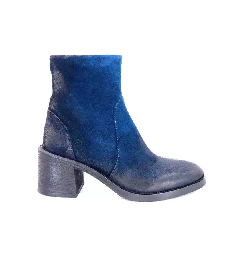 Fru.it 7740 Daim Vintage Bleu Petrole-Femme Bottines