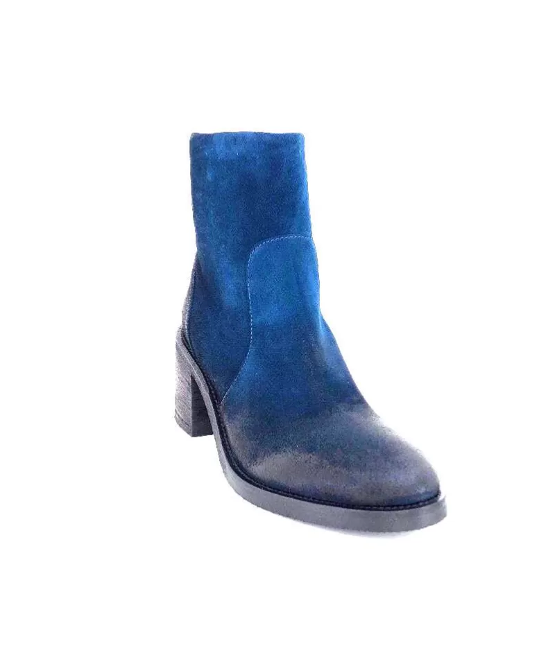 Fru.it 7740 Daim Vintage Bleu Petrole-Femme Bottines