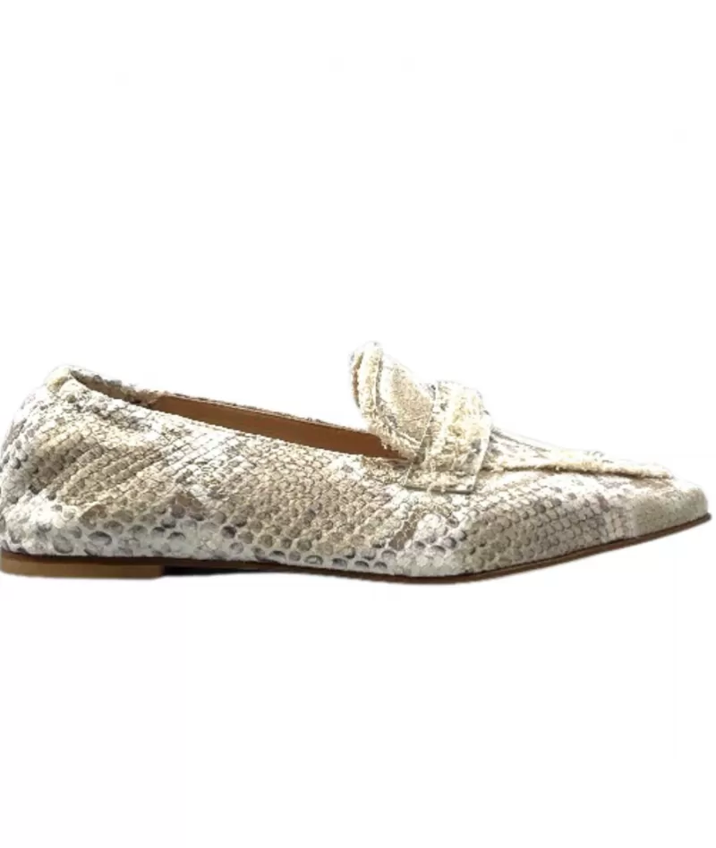 Fru.it Fruit 8260 Cuir Coco Beige Or-Femme Mocassins