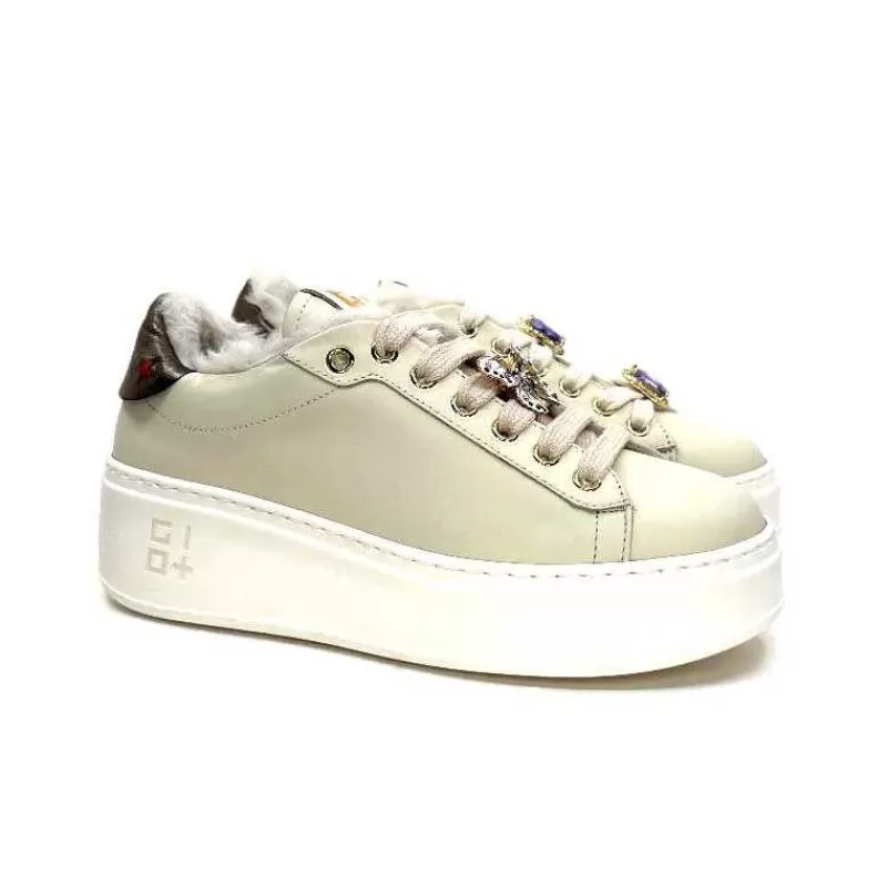 GioPiu Pia98A Cuir Creme-Femme Baskets