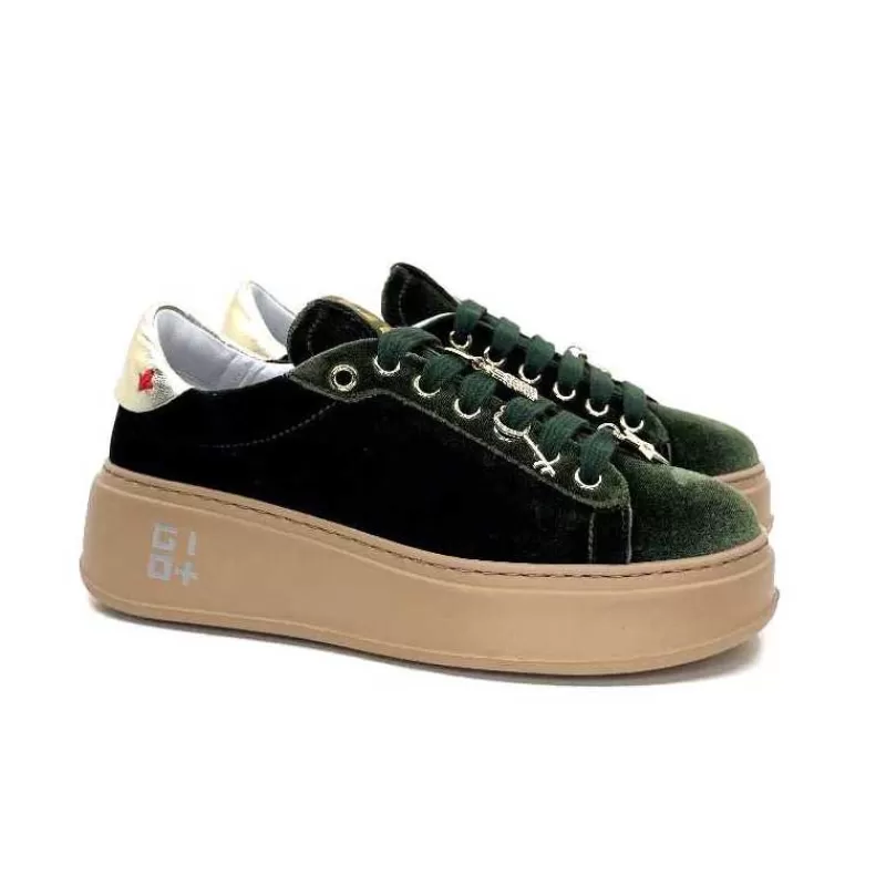 GioPiu Pia 104A Velour Vert-Femme Baskets