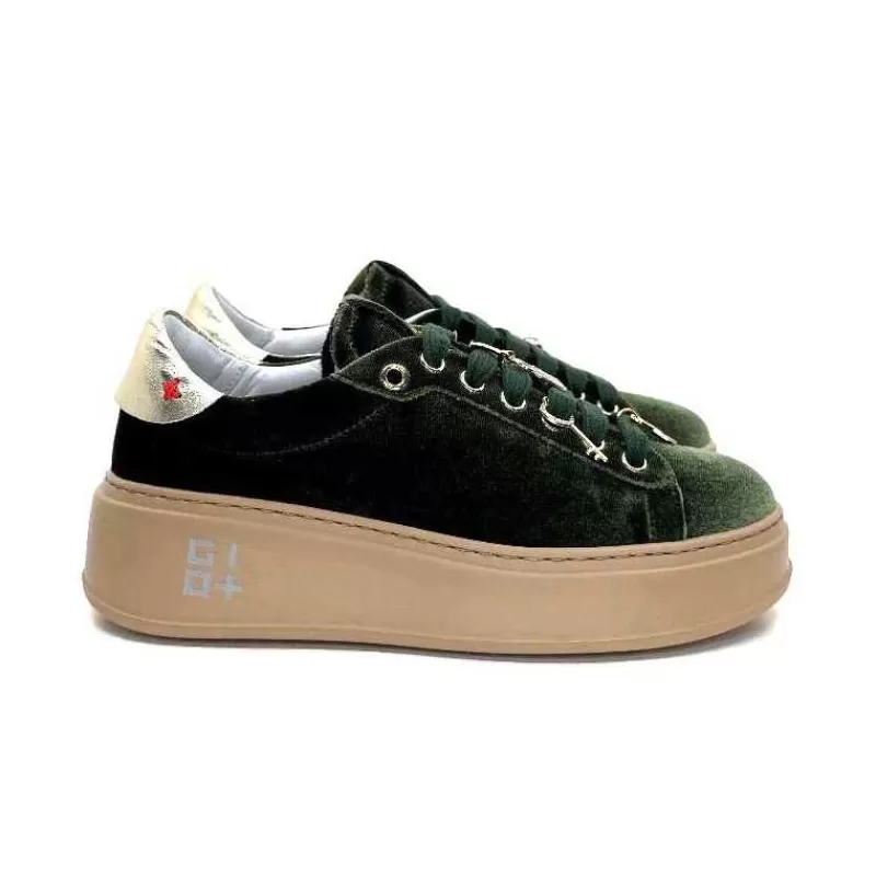 GioPiu Pia 104A Velour Vert-Femme Baskets