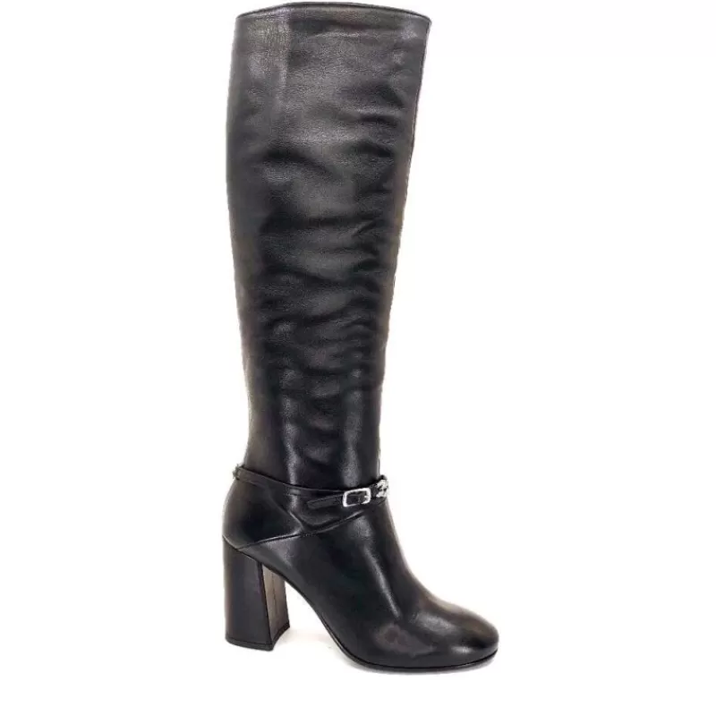 Guglielmo Rotta Maryanne Cuir Noir-Femme Bottes