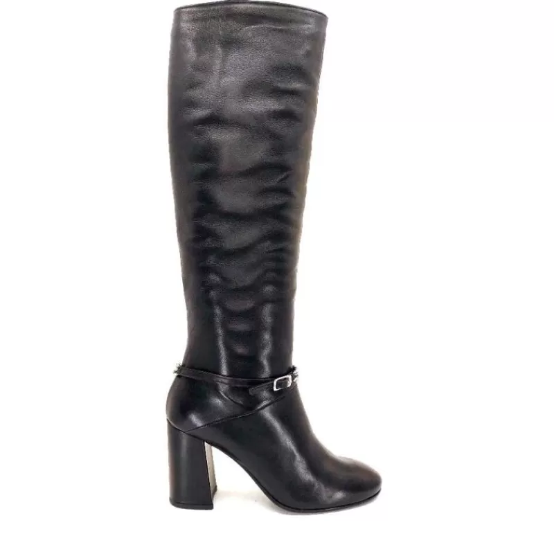 Guglielmo Rotta Maryanne Cuir Noir-Femme Bottes